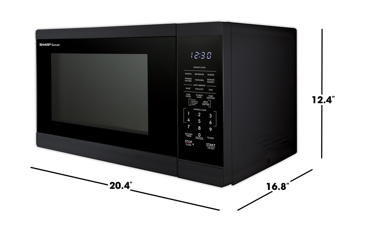 1.4 Cu. Ft. 1100w Black Countertop Microwave Oven view 20