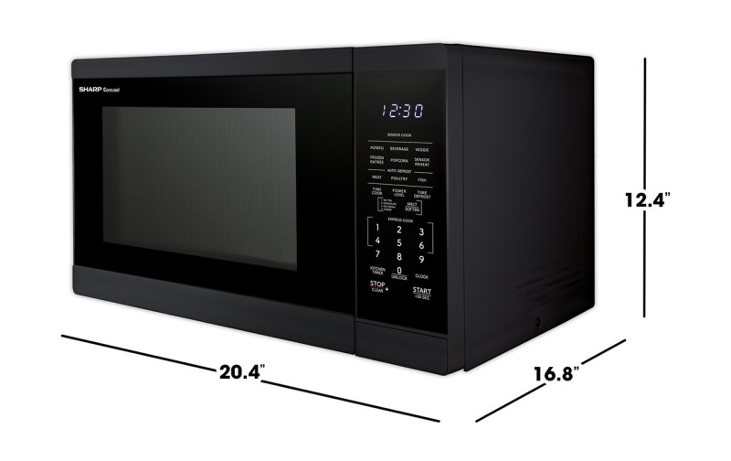 1.4 Cu. Ft. 1100w Black Countertop Microwave Oven view 11