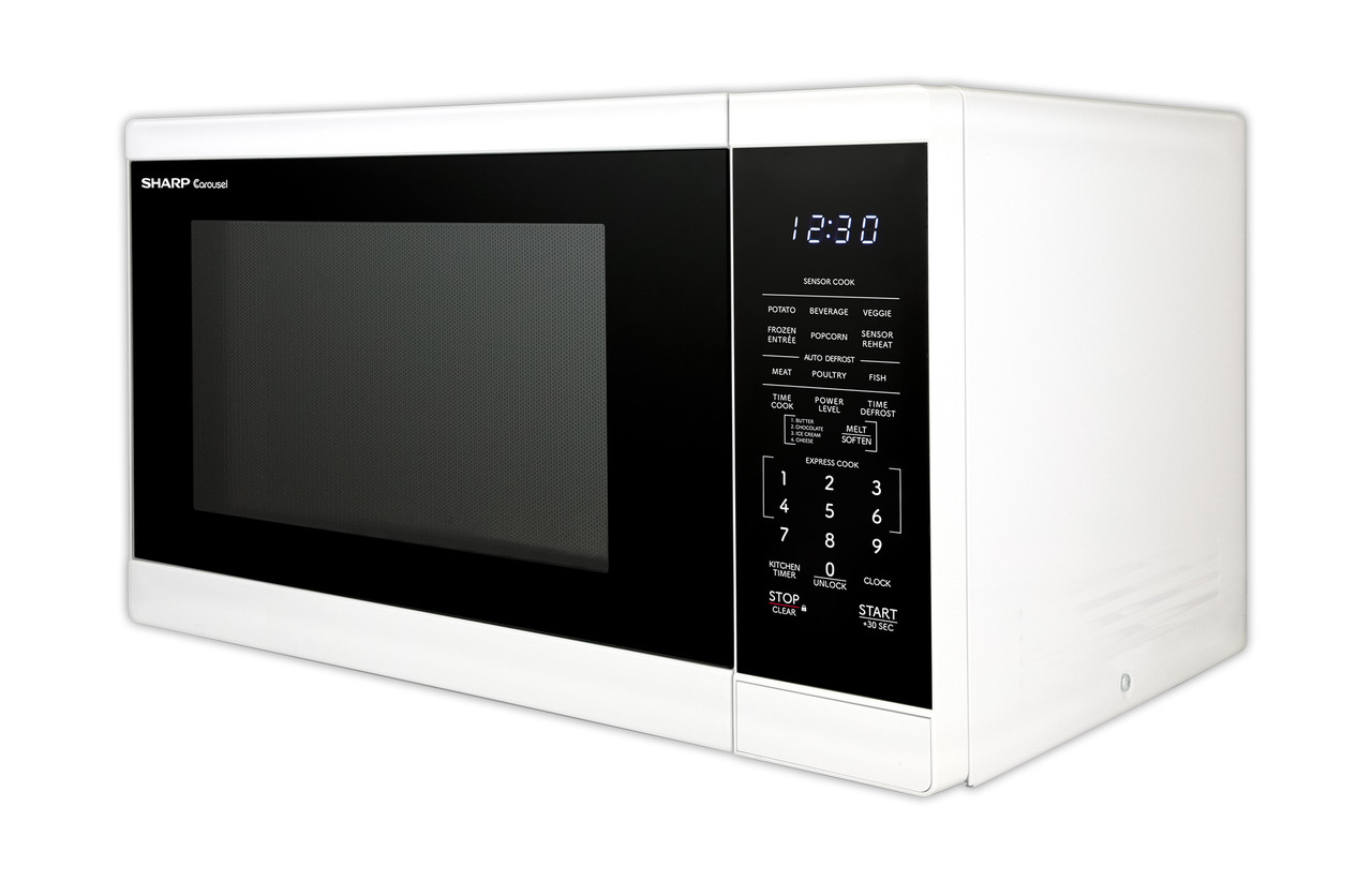 1.4 Cu. Ft. 1100w White Countertop Microwave Oven view 4