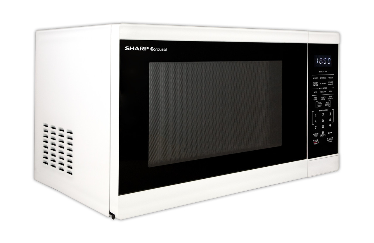 1.4 Cu. Ft. 1100w White Countertop Microwave Oven view 6