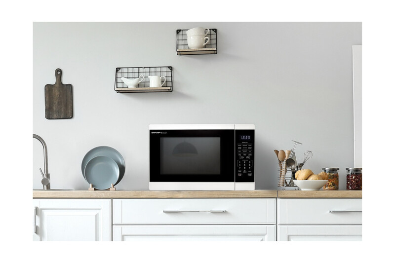 1.4 Cu. Ft. 1100w White Countertop Microwave Oven view 13