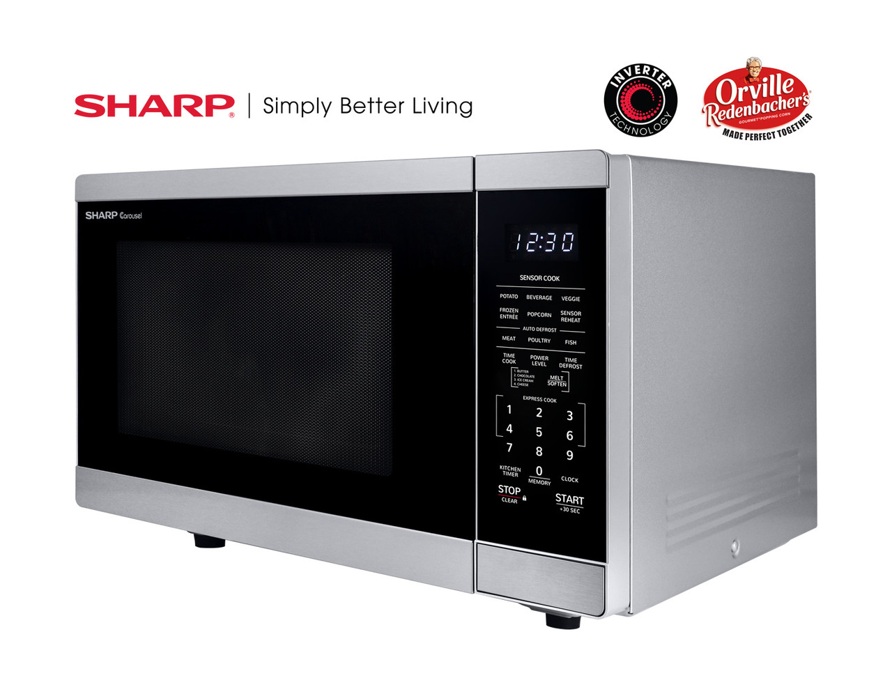 1.4 cu. ft. Family-Size Countertop Microwave Oven with Inverter Technology SMC1464HS