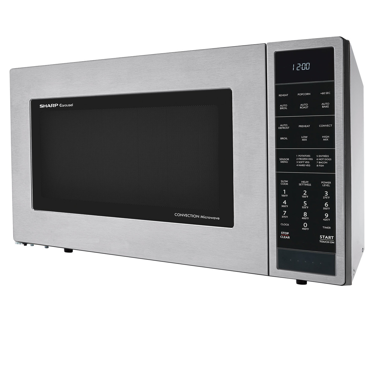 1.5 cu. ft. 900W Sharp Stainless Steel Carousel Convection + Microwave Oven SMC1585BS