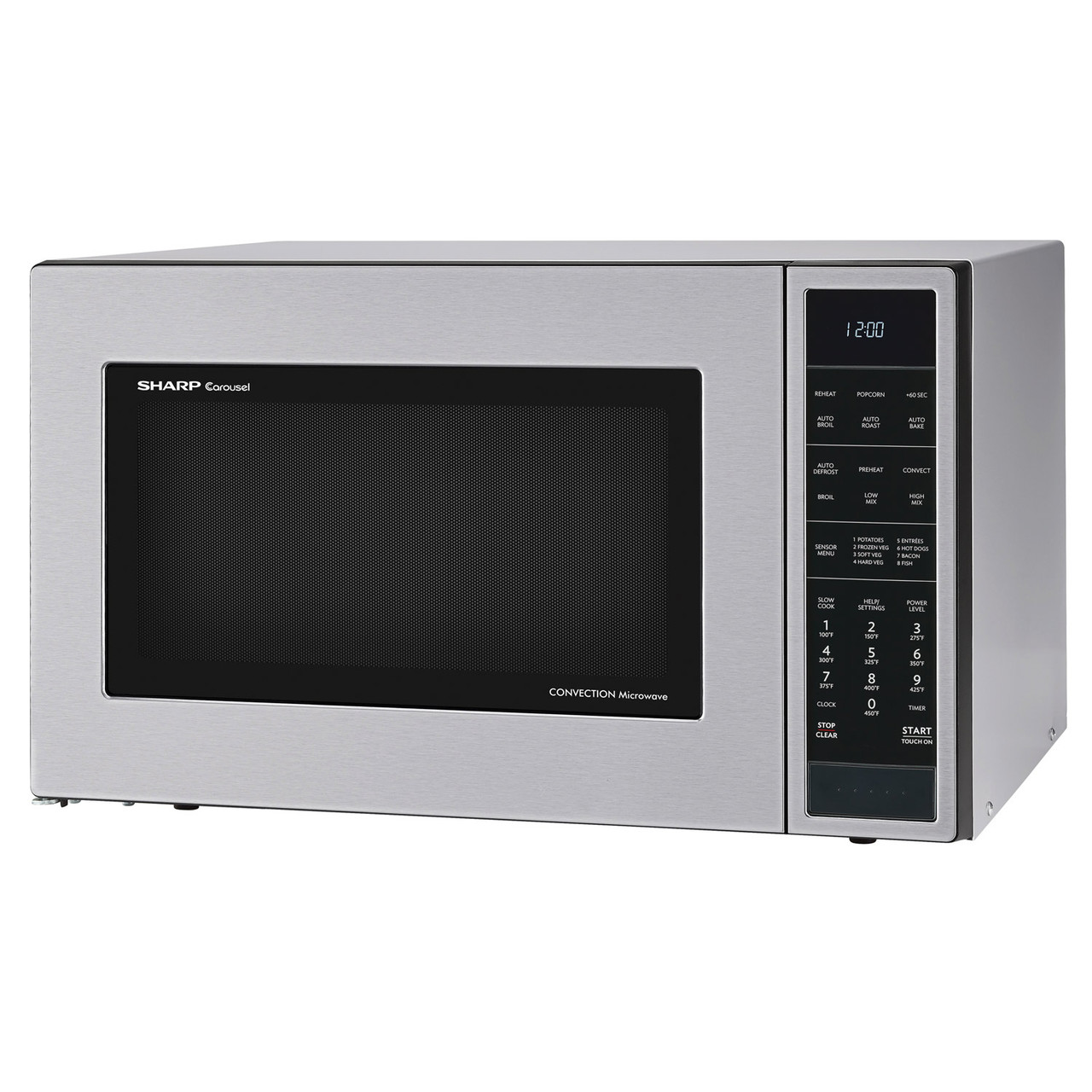 1.5 cu. ft. 900W Sharp Stainless Steel Carousel Convection + Microwave Oven SMC1585BS
