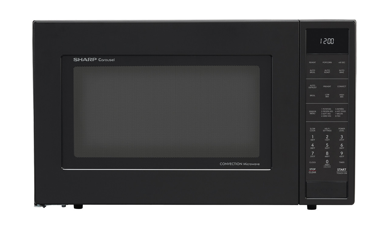 1.5 Cu. Ft. 900w Black Convection Countertop Microwave Oven view 2