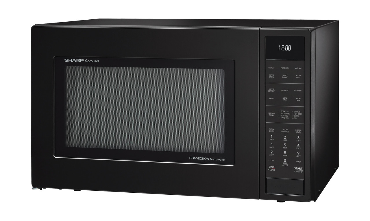 1.5 Cu. Ft. 900w Black Convection Countertop Microwave Oven view 4