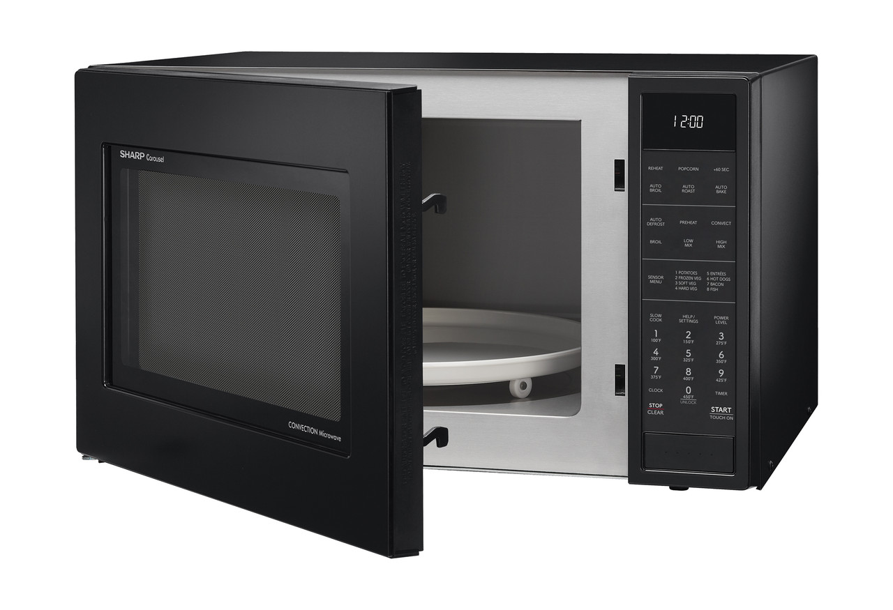 1.5 Cu. Ft. 900w Black Convection Countertop Microwave Oven view 12