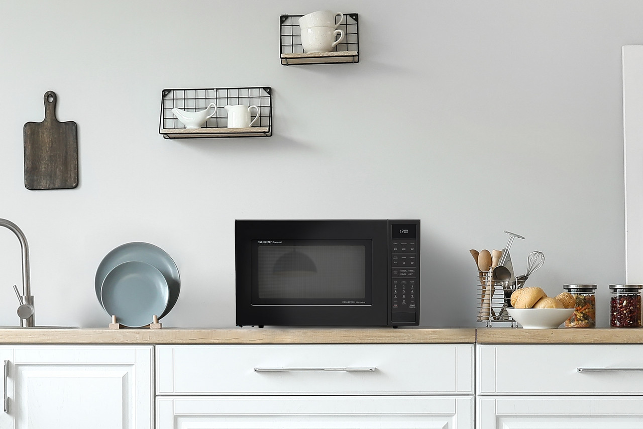 1.5 Cu. Ft. 900w Black Convection Countertop Microwave Oven view 17