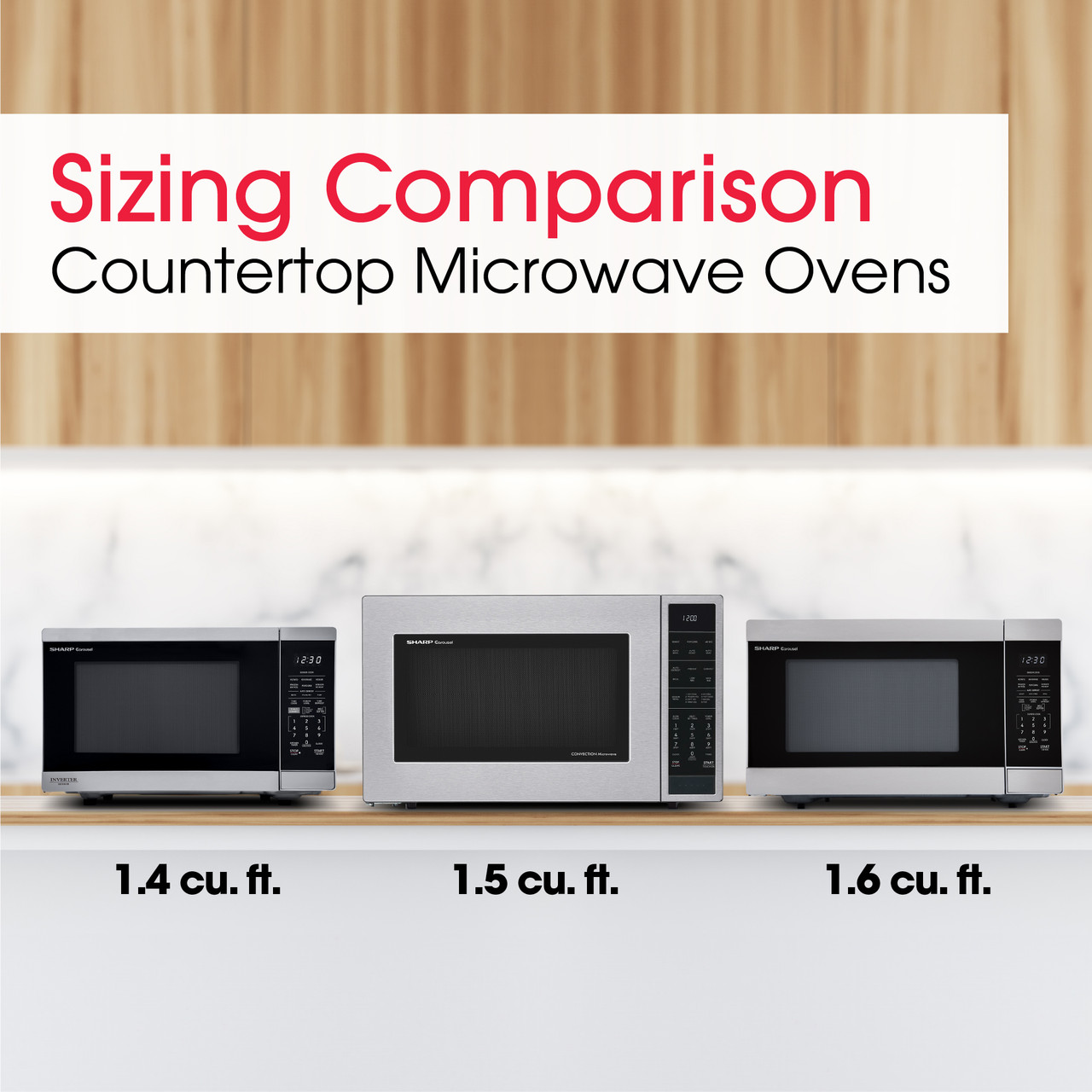 1.5 Cu. Ft. 900w Stainless Steel Convection Countertop Microwave Oven view 22