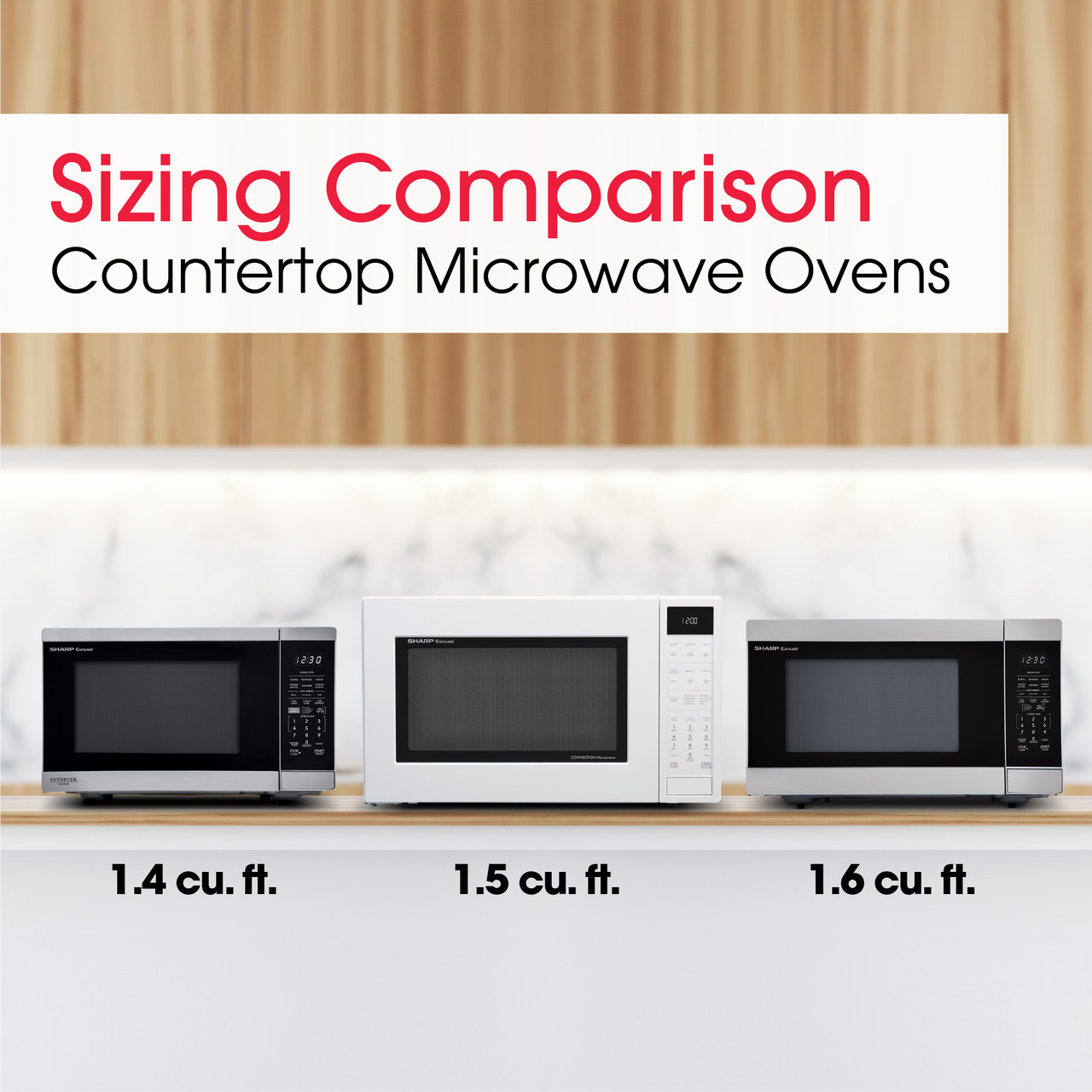 1.5 Cu. Ft. 900w White Convection Countertop Microwave Oven view 24