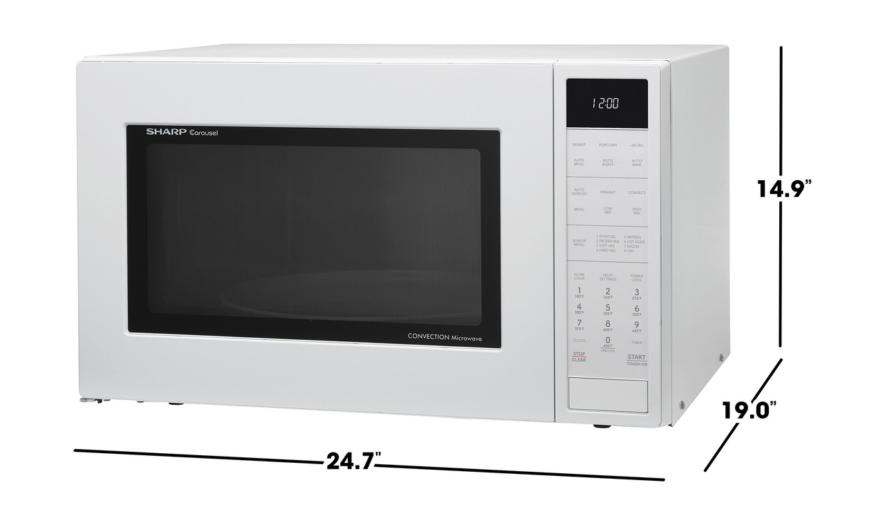 1.5 Cu. Ft. 900w White Convection Countertop Microwave Oven view 25