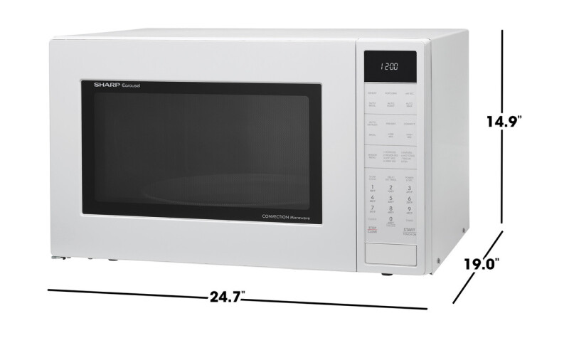 1.5 Cu. Ft. 900w White Convection Countertop Microwave Oven view 11