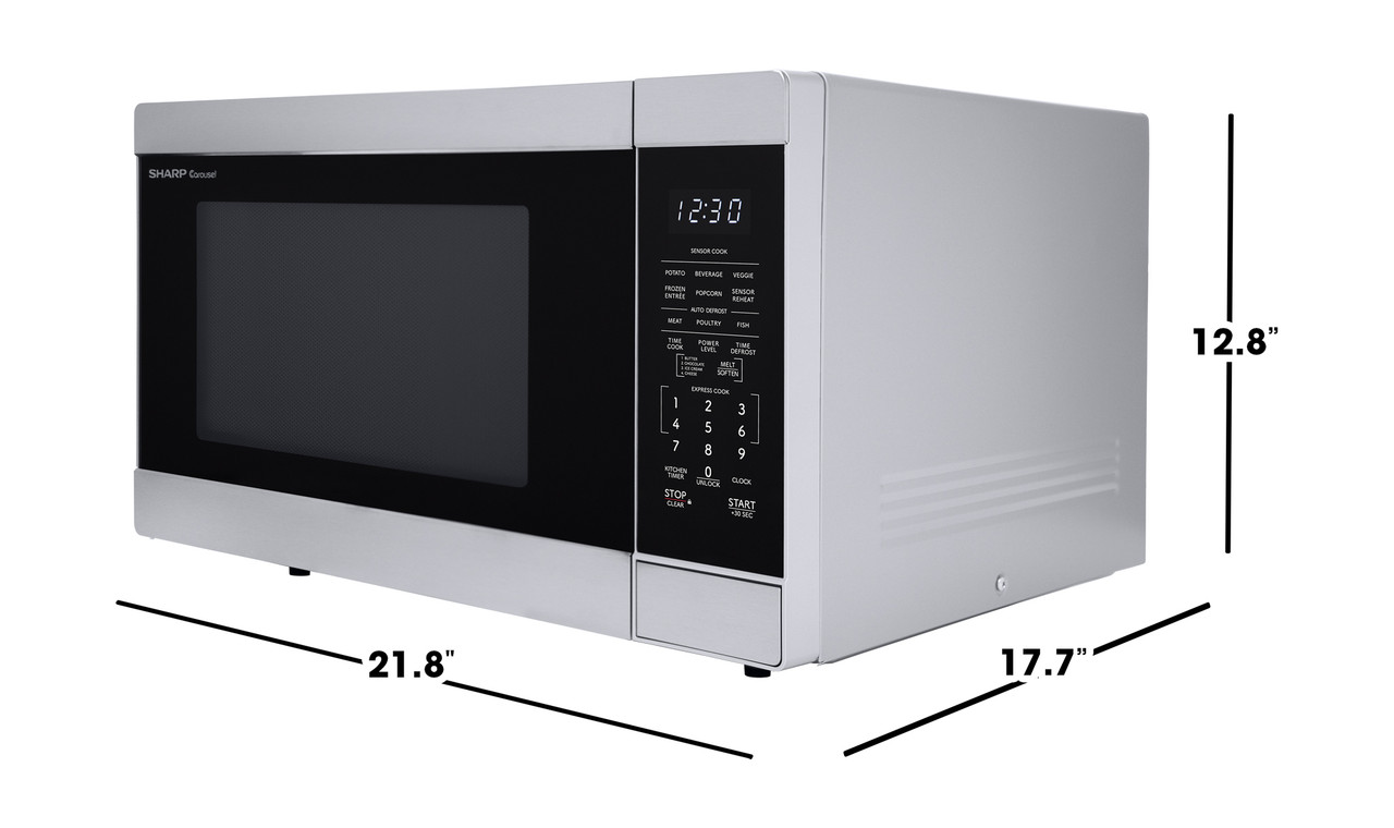 1.6 Cu. Ft. 1100w Stainless Steel Countertop Microwave Oven view 13