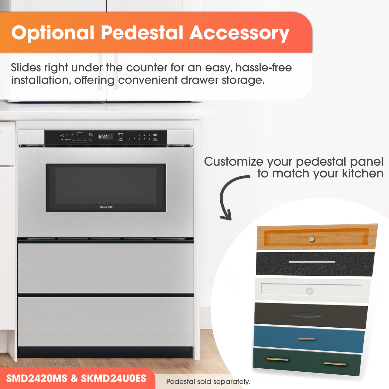 24 In. 1.2 Cu. Ft. Built-in Microwave Drawer™ Oven In Stainless Steel SMD2420MS