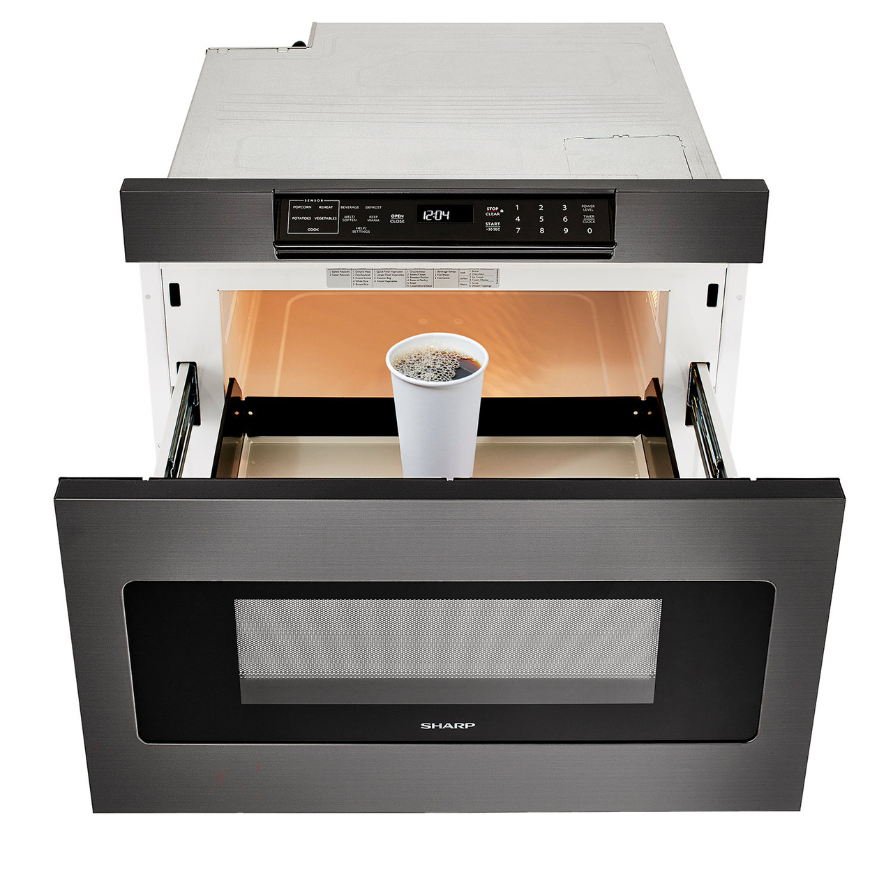 24 In. 1.2 Cu. Ft. 950w Black Stainless Steel Microwave Drawer Oven view 3