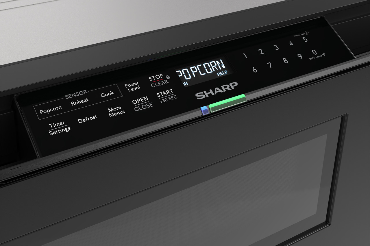 24 In. 1.2 Cu. Ft. Deco Series Built-in Smart Microwave Drawer™ Oven With Easy Wave Open In Black SMD2479MB
