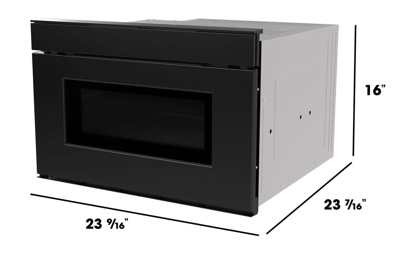 24 In. 1.2 Cu. Ft. Deco Series Built-in Smart Microwave Drawer™ Oven With Easy Wave Open In Black SMD2479MB
