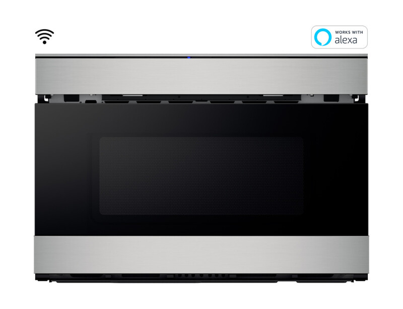 Sharp 24 in. 1.2 cu. ft. 950W Smart Easy Wave Open Microwave Drawer Oven Stainless Steel SMD2489ES Picture 1