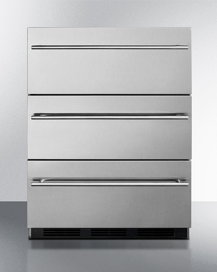 24" Wide 3-Drawer All-Refrigerator, ADA Compliant SP6DBSSTB7THINADA