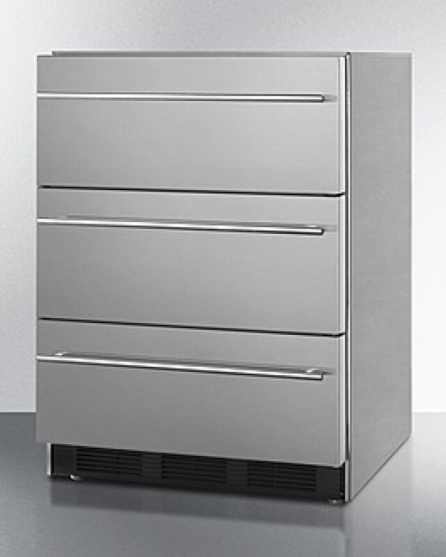 24" Wide 3-Drawer All-Refrigerator, ADA Compliant SP6DBSSTB7THINADA