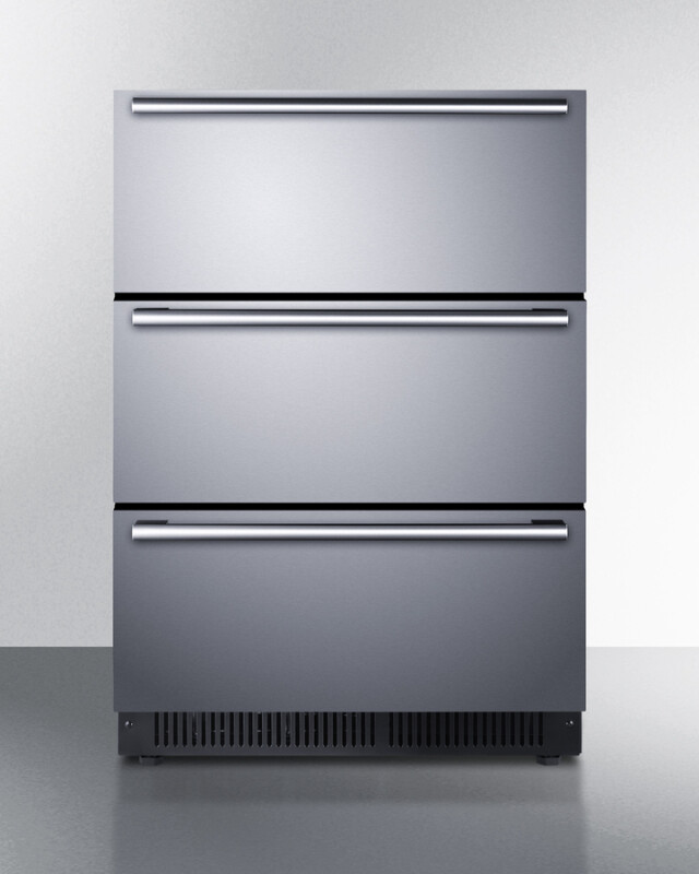24" Wide Built-In 3-Drawer Outdoor All-Refrigerator SP6DS3DOS