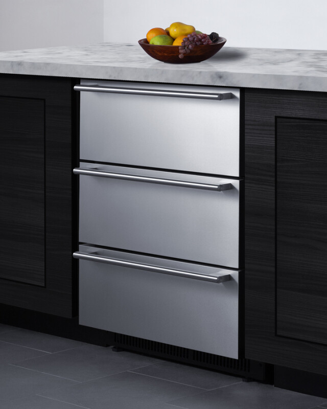 24" Wide Built-In 3-Drawer Outdoor All-Refrigerator SP6DS3DOS