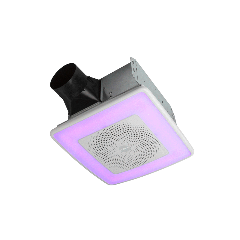 NuTone 110 CFM, 1.5 Sones ChromaComfort w/ Sensonic™ Bluetooth® Speaker SPKN110RGBL