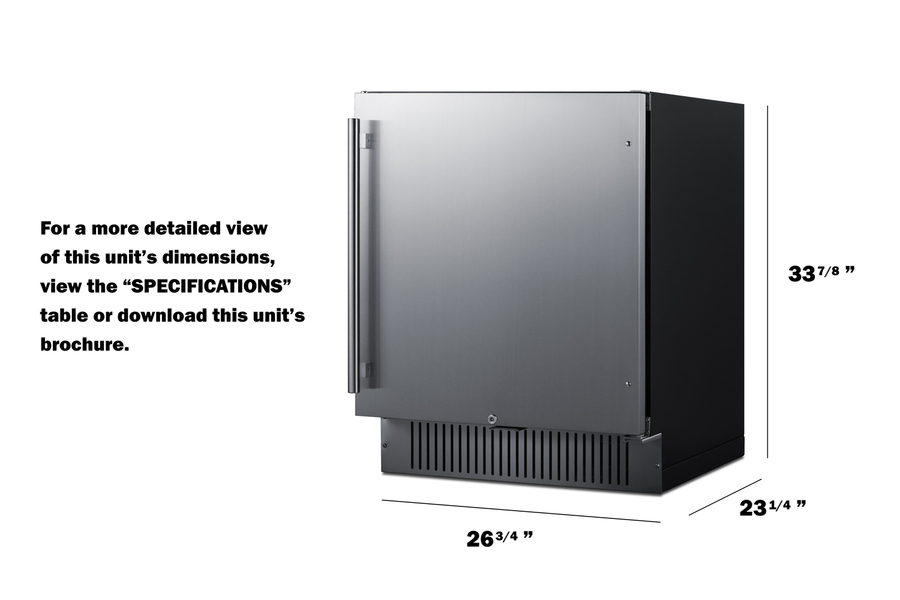 27" Wide Outdoor All-Refrigerator view 2