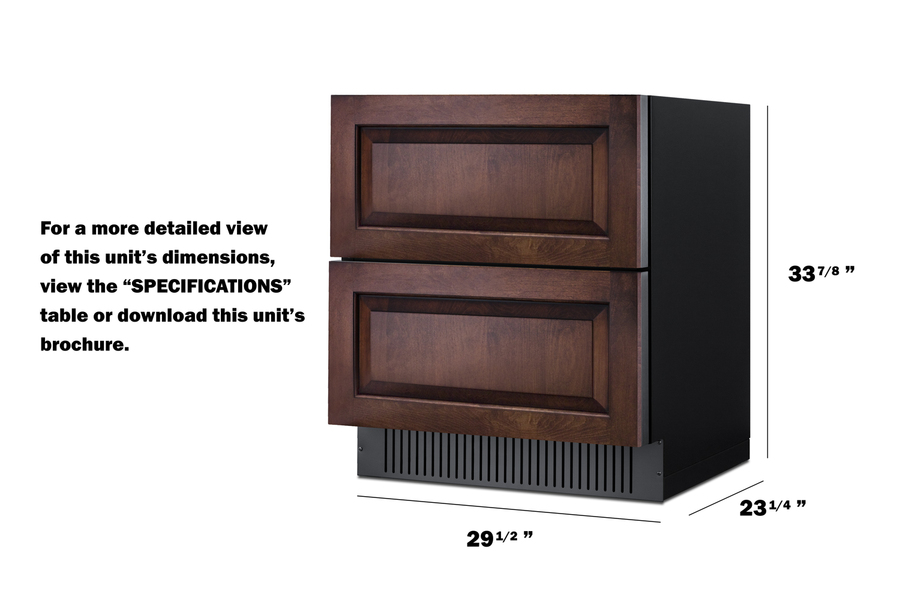 30" Wide 2-Drawer All-Refrigerator (Panels Not Included) view 9