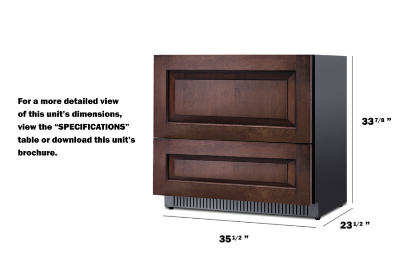 36" Wide 2-Drawer All-Refrigerator (Panels Not Included) SPR36332DPNR