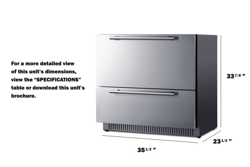 36" Wide Outdoor 2-Drawer All-Refrigerator SPR36DROS