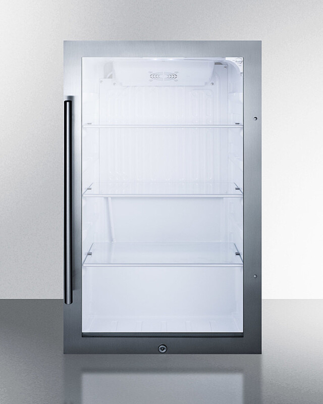 Summit Shallow Depth Indoor/Outdoor Beverage Cooler Black SPR489OS Picture 1