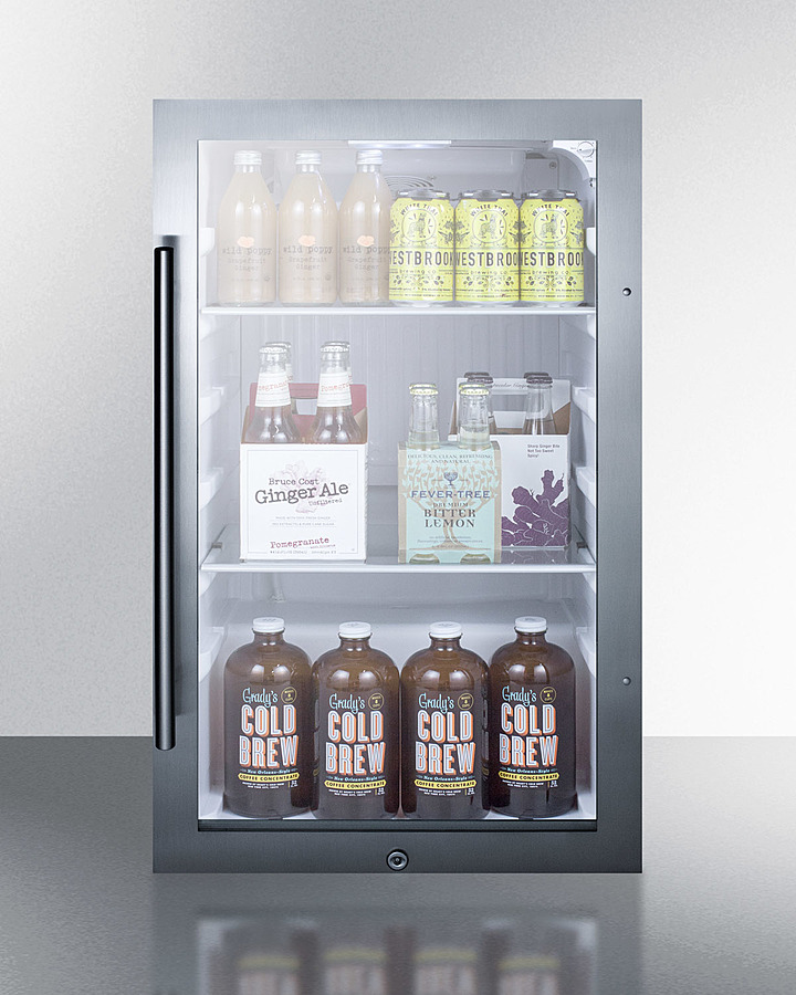 Shallow Depth Indoor/Outdoor Beverage Cooler SPR489OSCSS