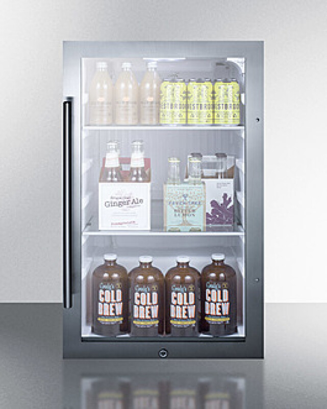 Shallow Depth Indoor/Outdoor Beverage Cooler SPR489OSCSS