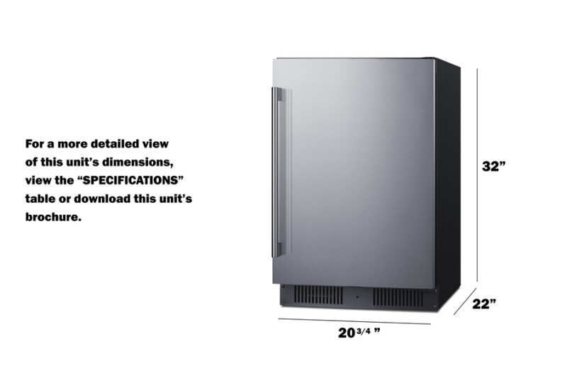 21" Wide Outdoor All-Refrigerator, ADA Compliant SPR621OS
