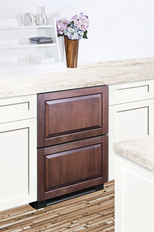 24" Wide Panel-Ready 2-Drawer Refrigerator-Freezer With Icemaker (Panel Not Included) SPRF2D5IMPNR