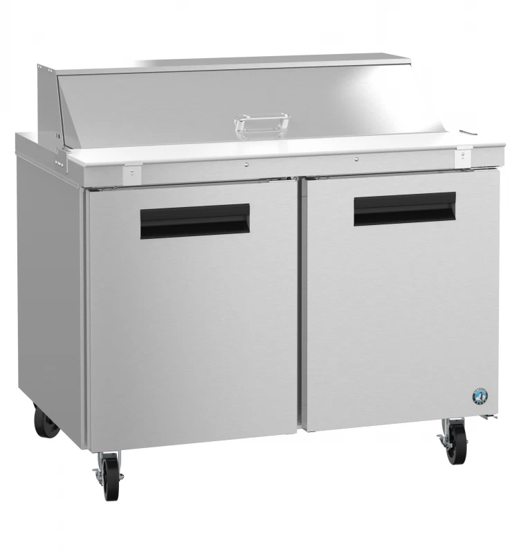 SR48B-12, Refrigerator, Two Section Sandwich Prep Table, Stainless DoorsTitle SR48B12