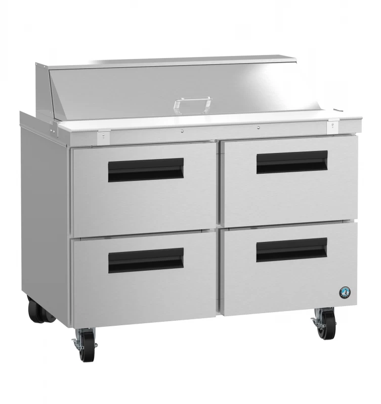 SR48B-12D4, Refrigerator, Two Section Sandwich Prep Table, Stainless DrawersTitle SR48B12D4