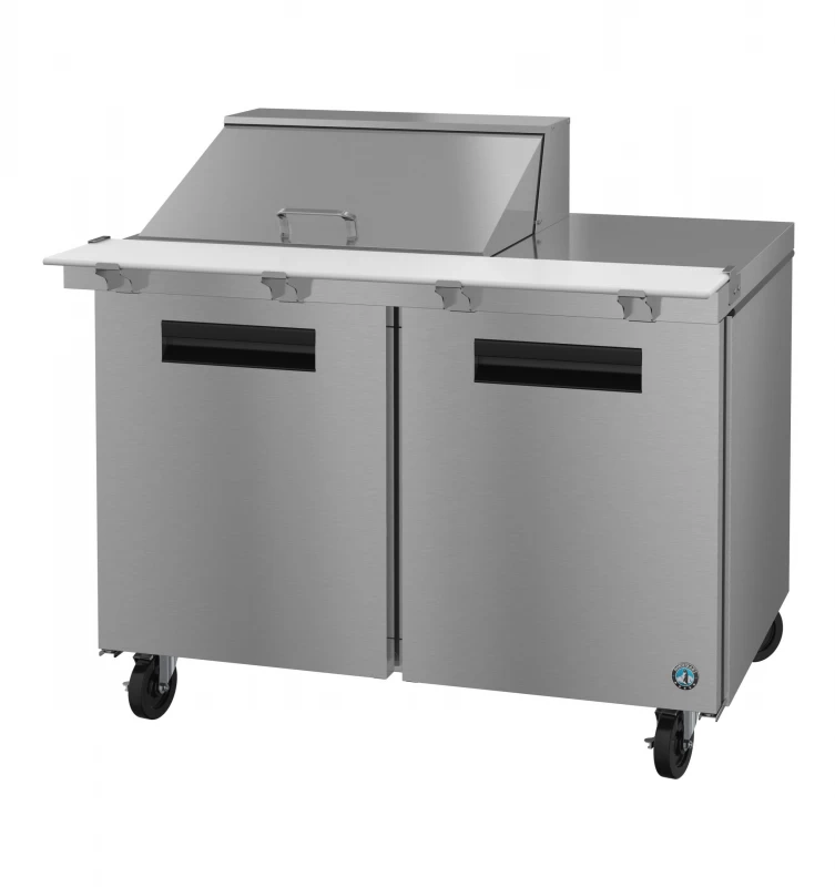 SR48B-12M, Refrigerator, Two Section Mega Top Prep Table, Stainless DoorsTitle SR48B12M