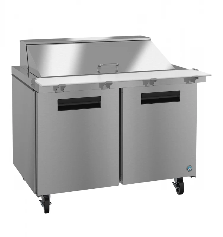 SR48B-18M, Refrigerator, Two Section Mega Top Prep Table, Stainless DoorsTitle SR48B18M