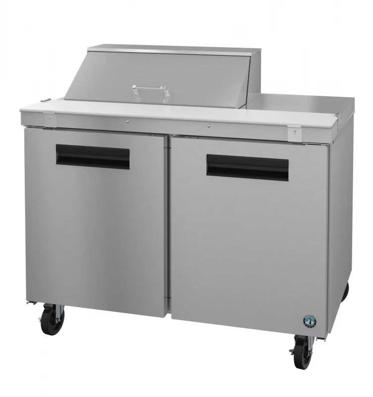 SR48B-8, Refrigerator, Two Section Sandwich Prep Table, Stainless DoorsTitle SR48B8