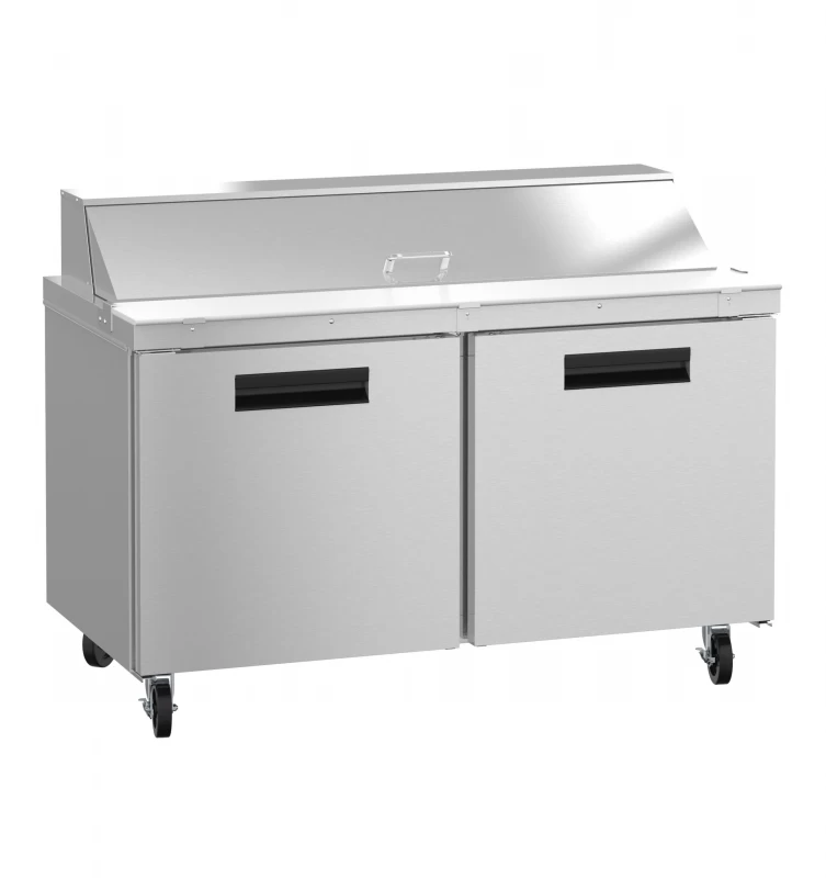 SR60B-16, Refrigerator, Two Section Sandwich Prep Table, Stainless DoorsTitle SR60B16