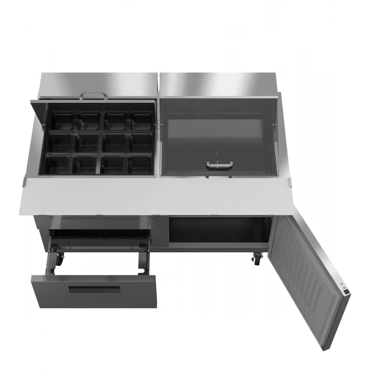 SR60B-24MD2, Refrigerator, Two Section Mega Top Prep Table, Drawer/Door ComboTitle SR60B24MD2