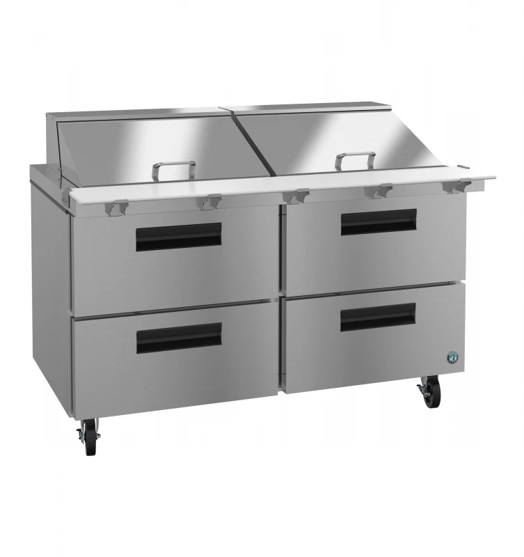 Refrigerator, Two Section Mega Top Prep Table, Stainless Drawers SR60B24MD4