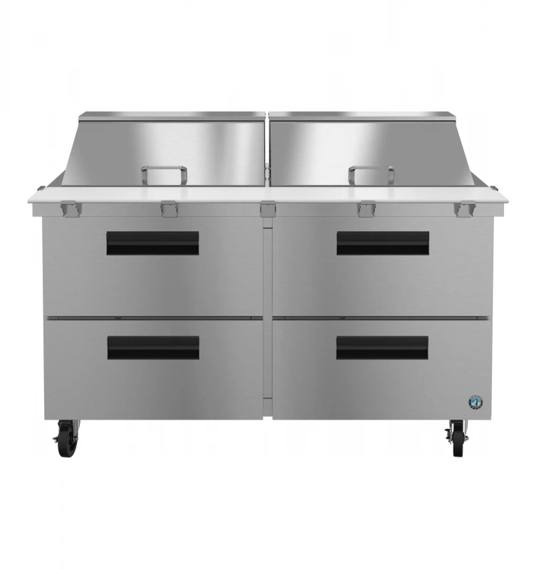 Refrigerator, Two Section Mega Top Prep Table, Stainless Drawers SR60B24MD4