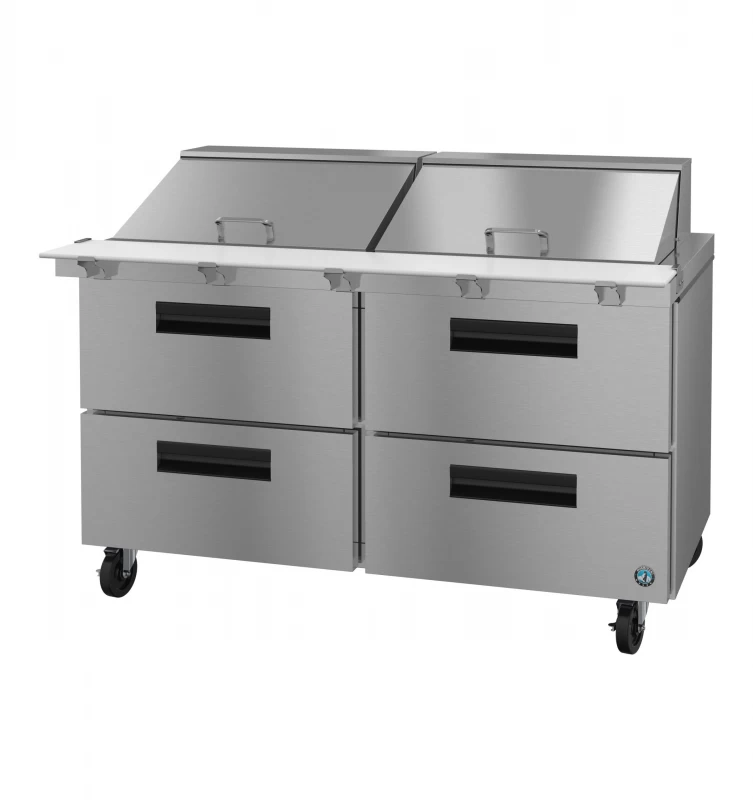 Refrigerator, Two Section Mega Top Prep Table, Stainless Drawers SR60B24MD4