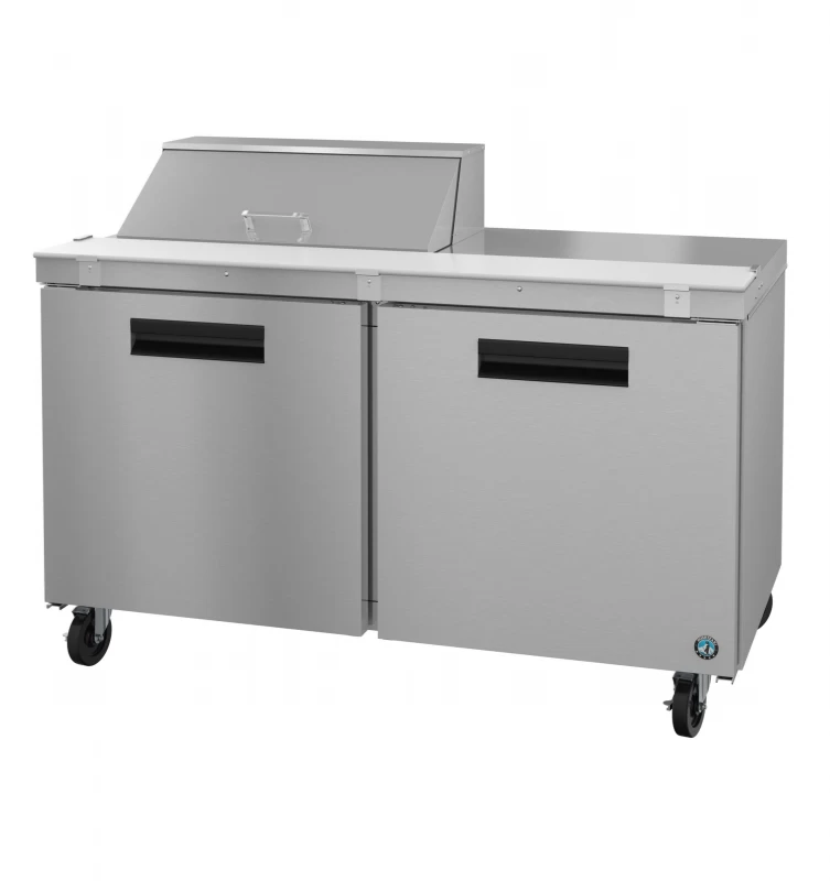SR60B-8, Refrigerator, Two Section Sandwich Prep Table, Stainless DoorsTitle SR60B8
