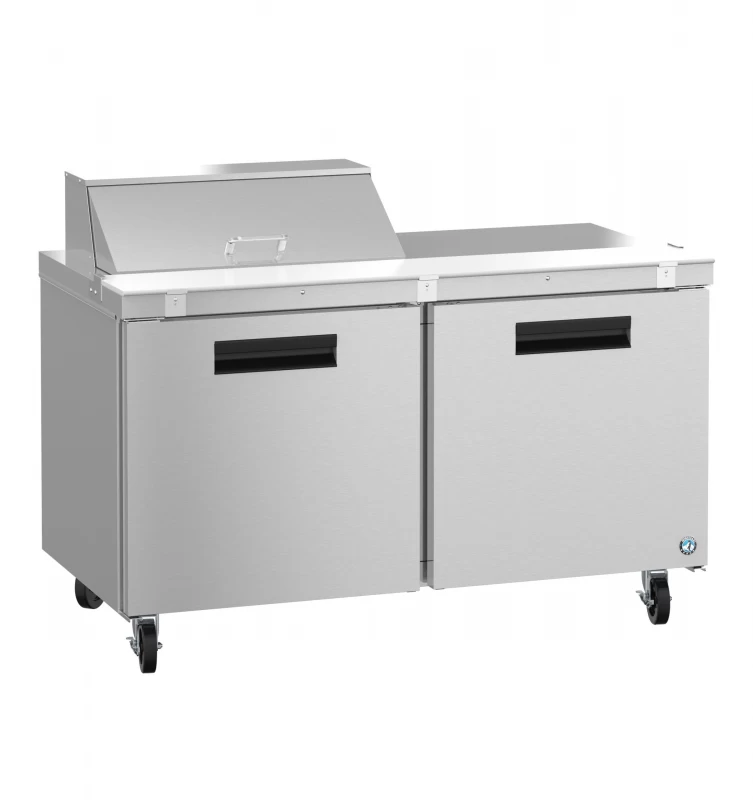 SR60B-8, Refrigerator, Two Section Sandwich Prep Table, Stainless DoorsTitle SR60B8