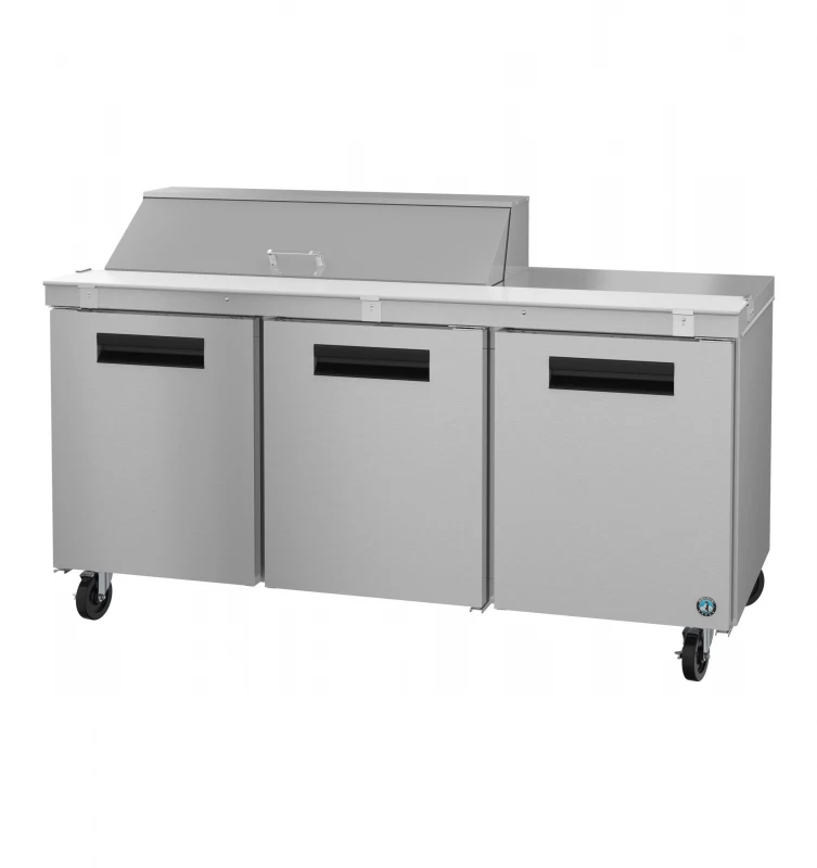 SR72B-12, Refrigerator, Three Section Sandwich Prep Table, Stainless DoorsTitle SR72B12