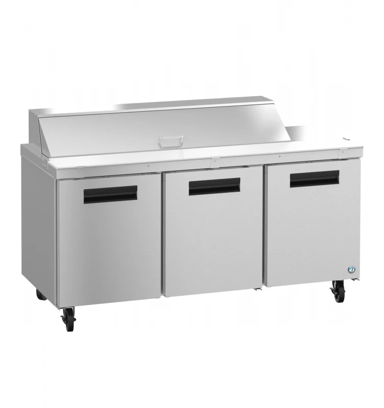 SR72B-16, Refrigerator, Three Section Sandwich Prep Table, Stainless DoorsTitle SR72B16
